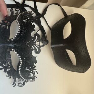 Elegant Black Masquerade Masks